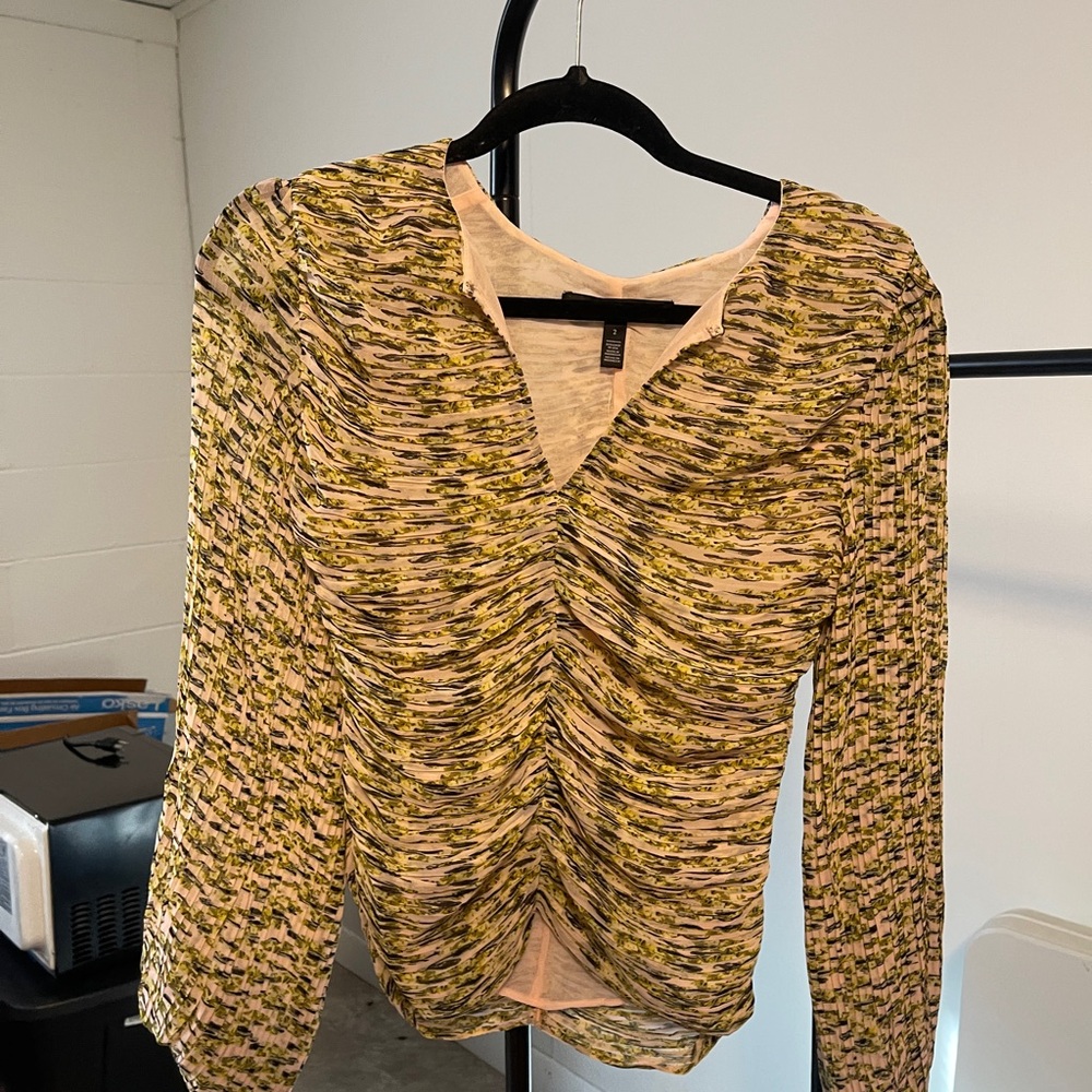 Stylish Multicolor Ruched Women's Top